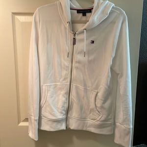 Tommy Hilfiger white zip hoodie